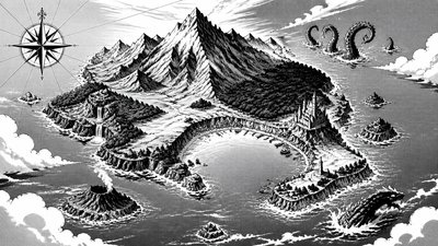 Manga Art Style fantasy map example