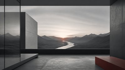 Minimalist Modern Art Style desktop wallpaper example