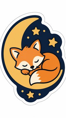 Minimalist Sticker Design baby announcement example