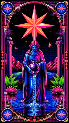 Neo-Pop Art Style tarot card example