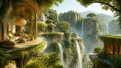 Biophilic Interior Design concept art example