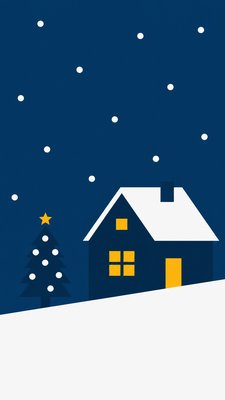 Minimalism Art Style Christmas card example