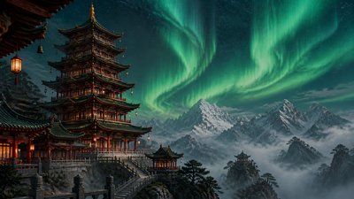 Pagoda Architecture Style banner example