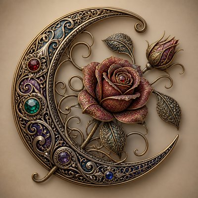 Vintage Jewelry Design tattoo design example