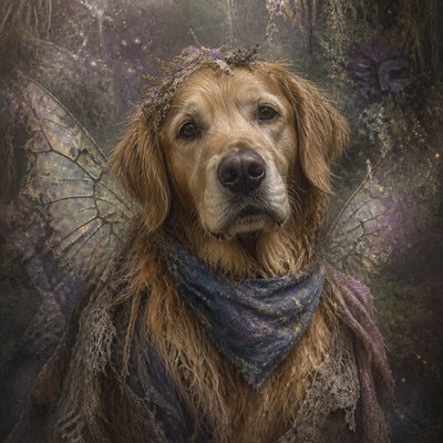 Fairy Grunge Aesthetic pet portrait example