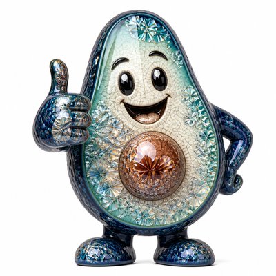 Crystalline Glaze Ceramic Art Style sticker example