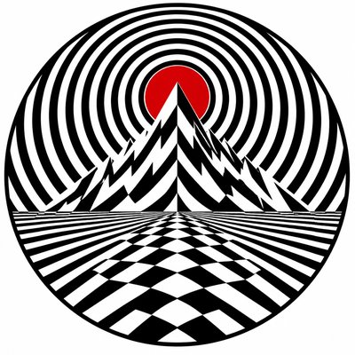 Op Art Style logo concept example