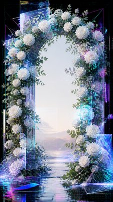 New Media Art Style wedding invitation example