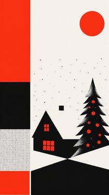 Swiss Style Poster Design Christmas card example