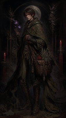 Gothic Fantasy Art character design example