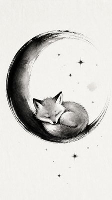 Zen Circle Minimalism Art Style baby announcement example