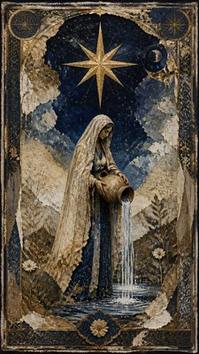 Mixed Media Portrait Style tarot card example