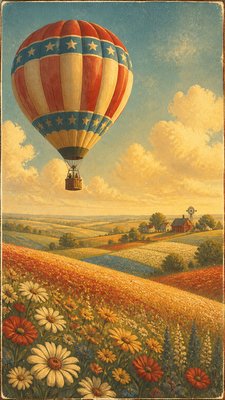 Americana Aesthetic greeting card example