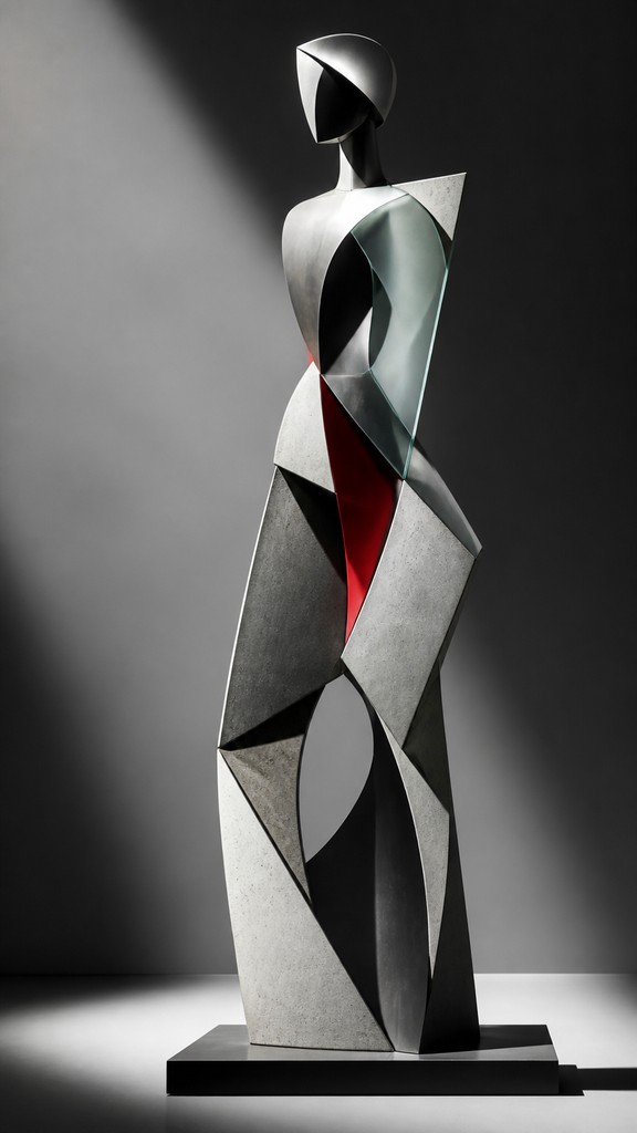 full-length portrait of an elegant figure — Modern Abstract Sculpture Art Style
