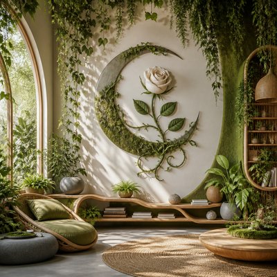 Biophilic Interior Design tattoo design example