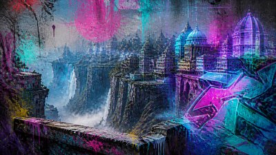 Augmented Reality Graffiti concept art example