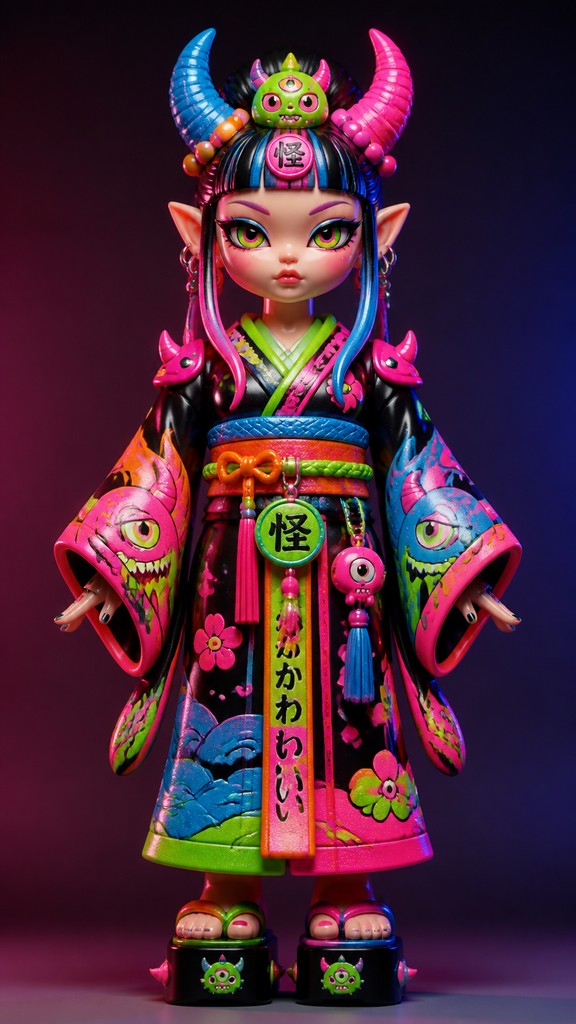 full-length portrait of an elegant figure — Japanese Toy Art (Sofubi)