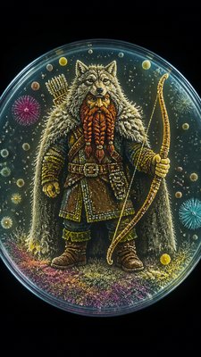 Bacteriological Agar Art tabletop character portrait example