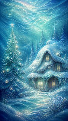 Ocean Nature Art Christmas card example
