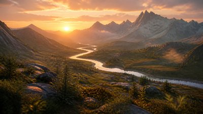 3D Rendered Digital Art Style desktop wallpaper example