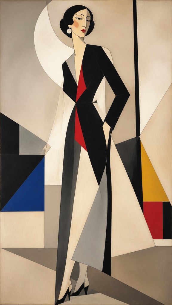 full-length portrait of an elegant figure — Modernist Art Style