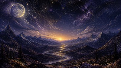 Celestial Aesthetic desktop wallpaper example