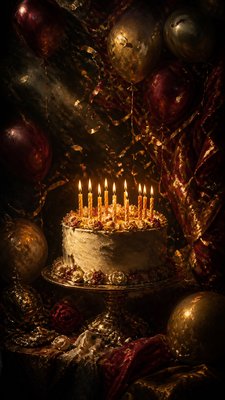 Baroque Art Style birthday card example