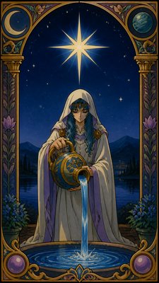 90s Anime Cell Animation Still tarot card example