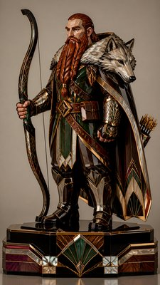 Art Deco Furniture Art tabletop character portrait example