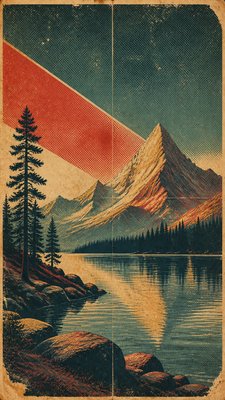 Vintage Poster Design phone wallpaper example