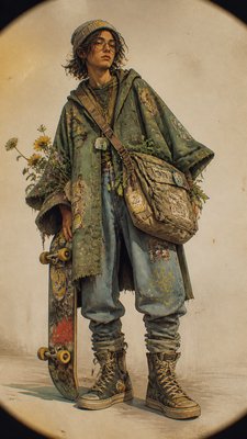 Skater Aesthetic character design example