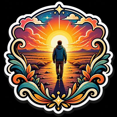 Typography Sticker Design album cover example