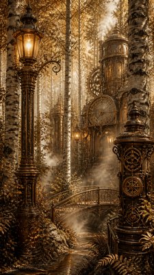 Steampunk Art Style wall art print example