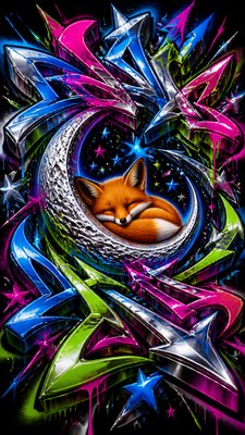 Wildstyle Graffiti Street Art Style baby announcement example