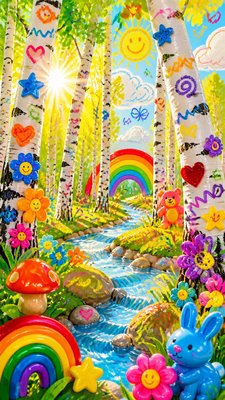 Kidcore Aesthetic wall art print example