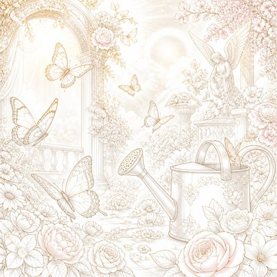 Angelcore Aesthetic coloring page example