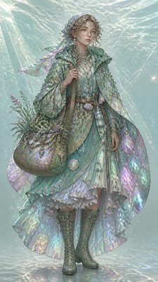 Mermaidcore Aesthetic character design example