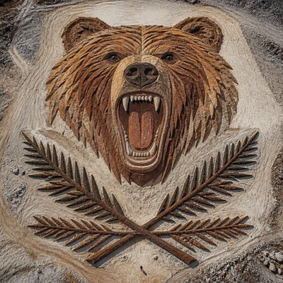 Land Art Style t-shirt design example