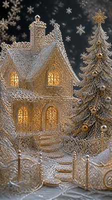 Filigree Jewelry Style Christmas card example