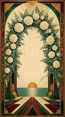 Art Deco Poster Design wedding invitation example