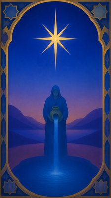 Color Field Painting Style tarot card example