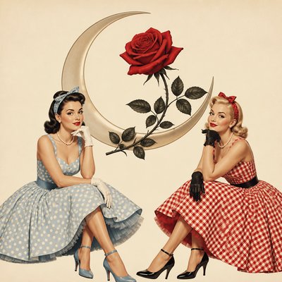 Vintage 50s Fashion Style tattoo design example