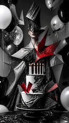 Avant-Garde Fashion Design birthday card example