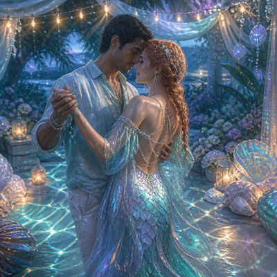 Mermaidcore Aesthetic couple portrait example