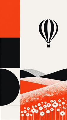 Swiss Style Poster Design greeting card example