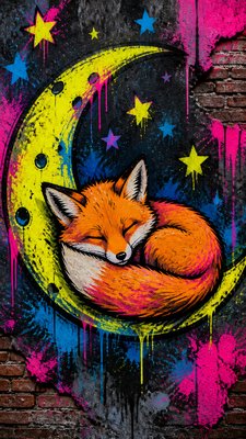 Street Art Style baby announcement example