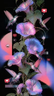 Post-Internet Contemporary Art Style phone case design example
