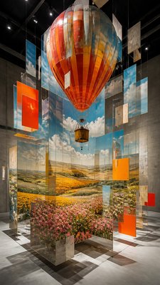 Installation Modern Art Style greeting card example