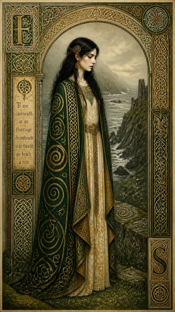 full-length portrait of an elegant figure — Irish Art Style