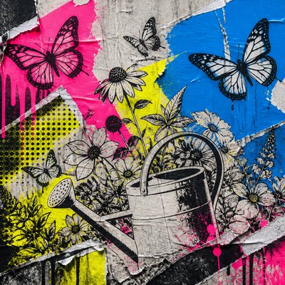 Street Art Poster Design coloring page example